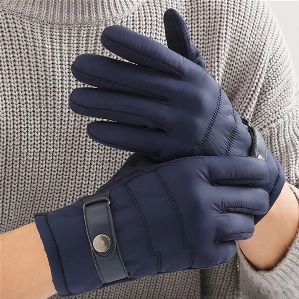 قفازات قيادة سميكة من القماش الدافئ ، مقاومة للرياح ، قفازات مضادة للانزلاق ، شاشة تعمل باللمس ، موضة الخريف والشتاء