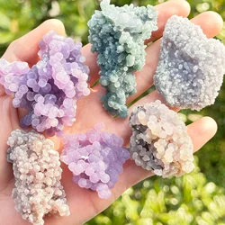 1pc Natural Precious Mineral Crystal Grape Agate Raw Stone, Ore Specimen, Raw Gemstone, Crystal Gift