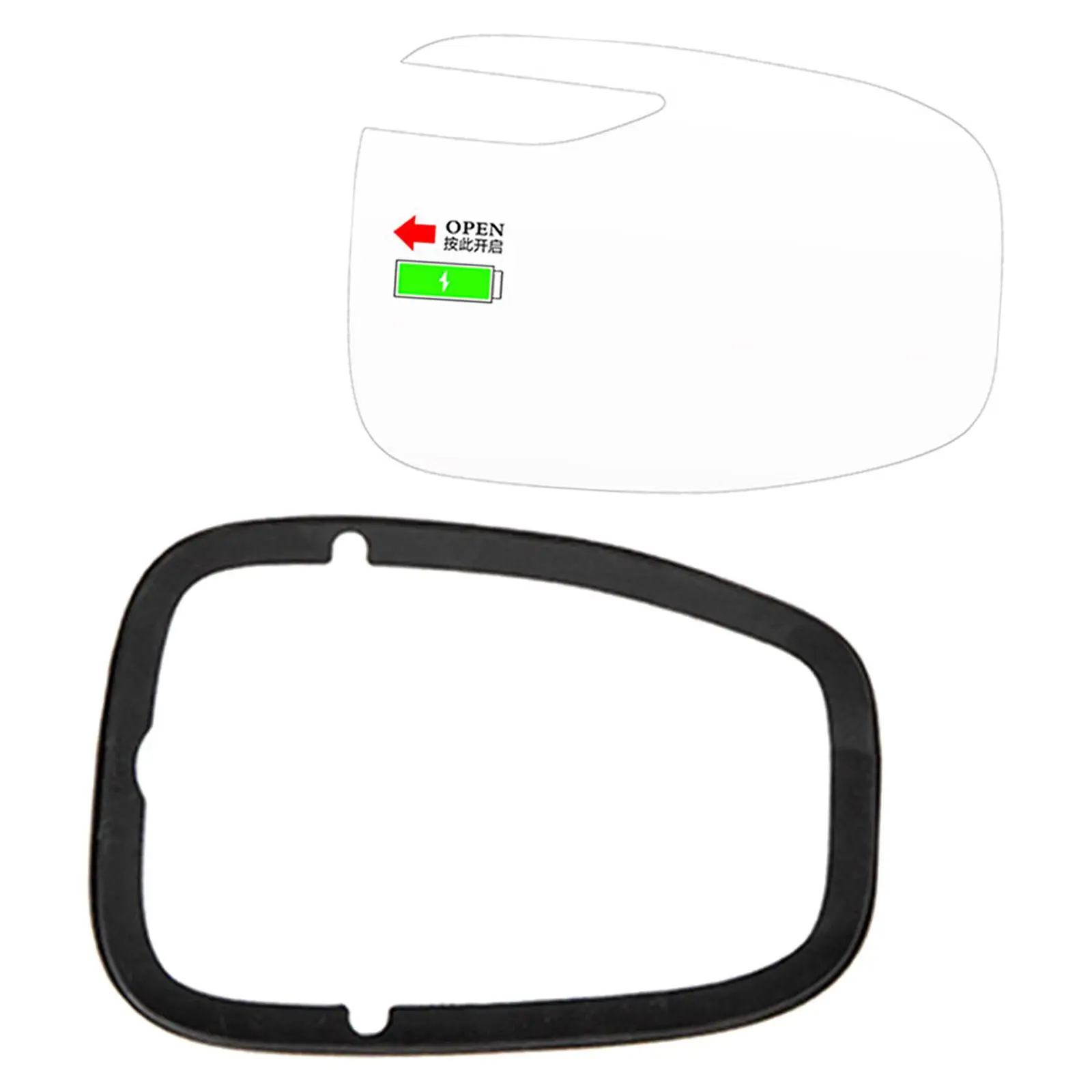 2 Pieces Charging Port Cover Sticker Rubber Seal Rings for Byd Atto 3 Yuan Plus