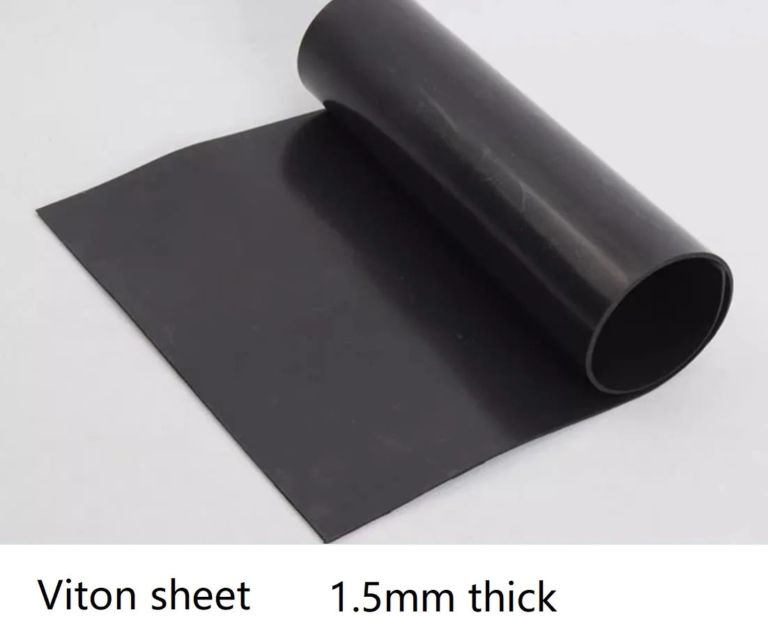 1.5mm thick FKM panel Viton sheet FPM plate fluororubber board Fluorin Aflas Rubber Sheet Gasoline-diesel fluorogel gasket