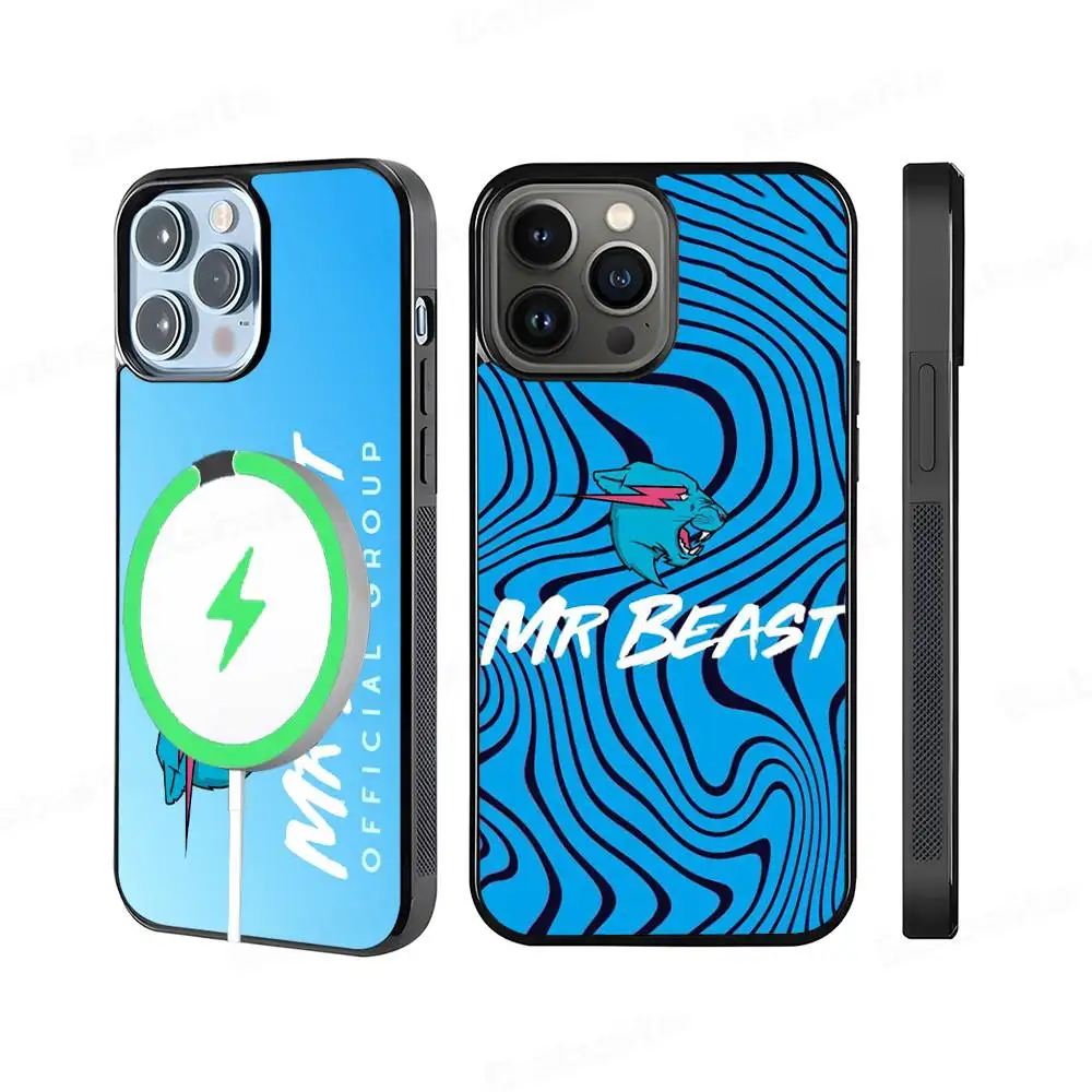 

Mr B-Beasts Phone Case Magnetic Case For IPhone 16 14 13 12 11 15 Pro Max Plus For Magsafe Wireless Charge Cover