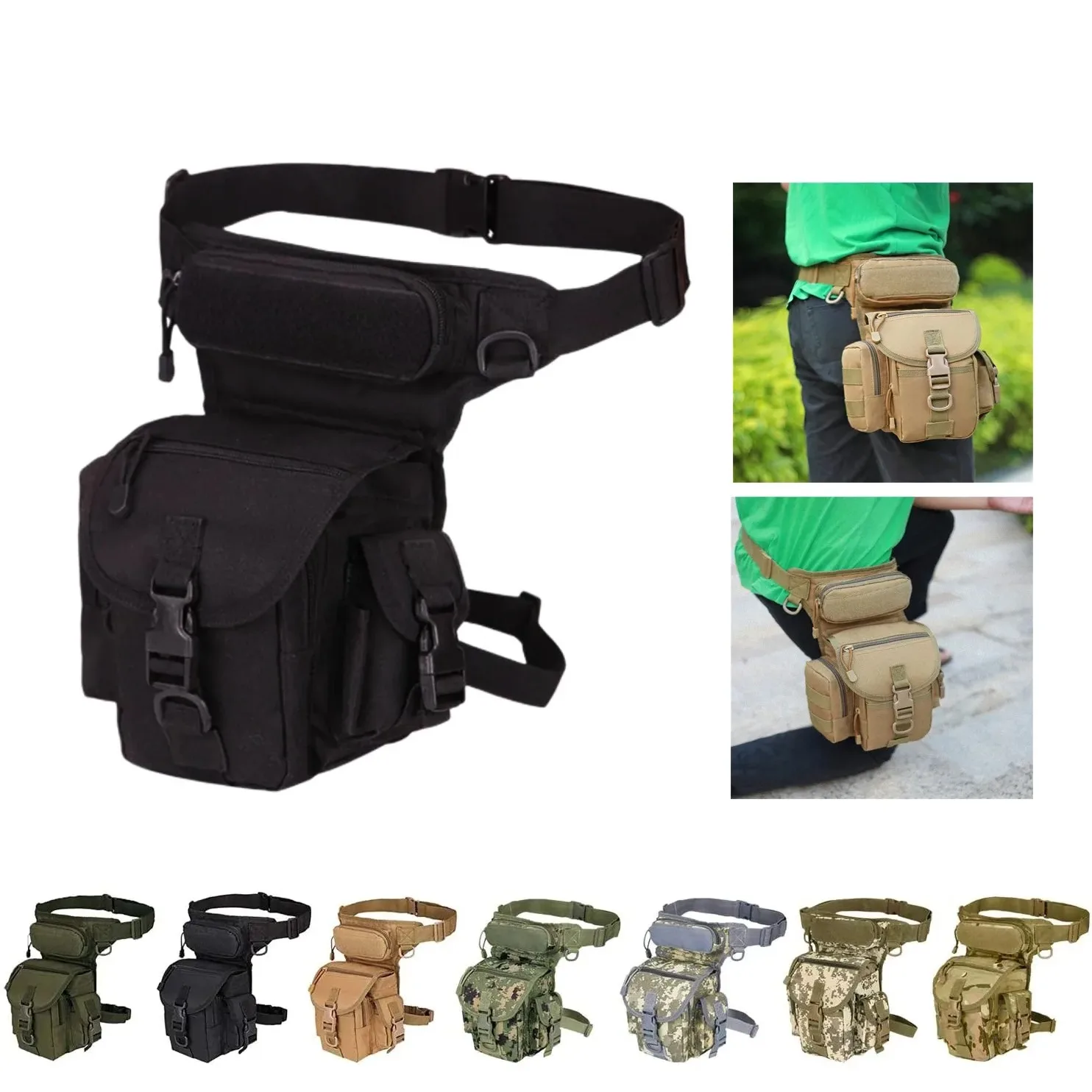 AliExpress NONE Waist Bag Tactical Cycling Leg Bag Men's Waterproof and Anti-fall Practical Thigh Bag Multi-purpose Belt