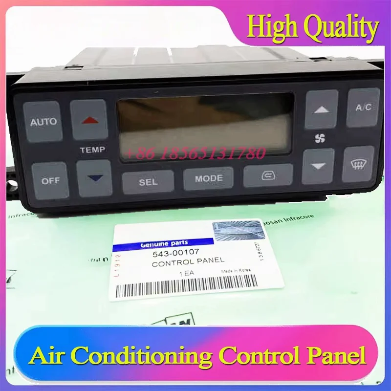 High Quality 543-00107 54300107 300611-02057 Air Conditioner Controller for Doosan DX140W DX225LC DX300LC A/C Control Panel