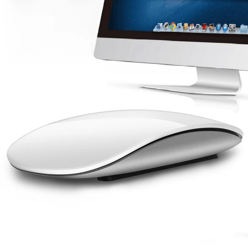 Touch Control BT Wireless Mouse Rechargeable All-in-one Body Mice for Windows Mac iOS Android Laptop iPad Macbook