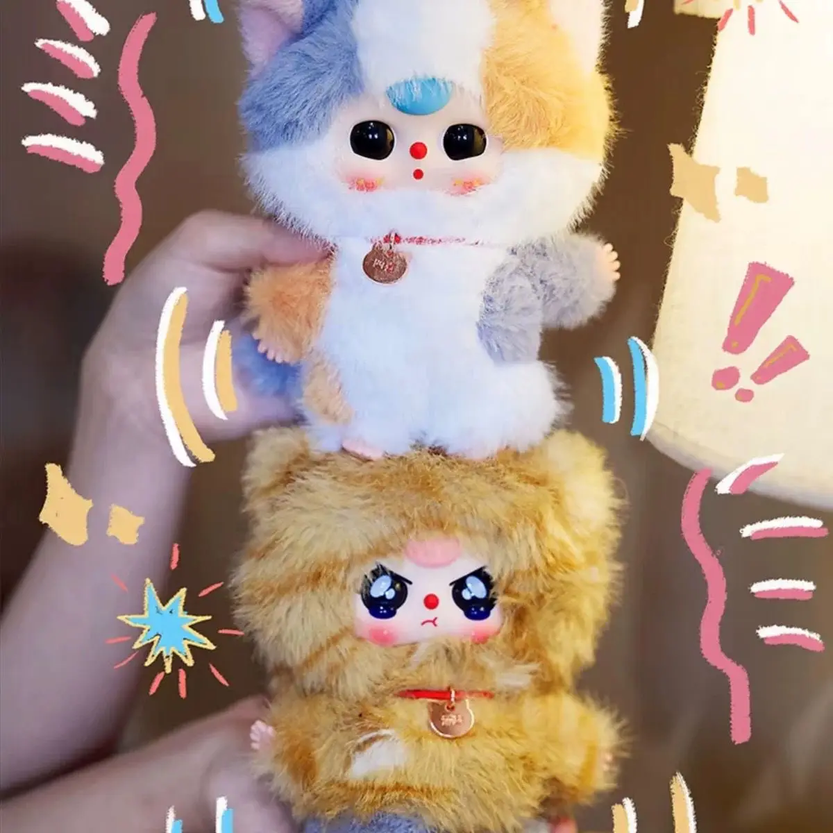 

Подлинная детская глухая коробка с тремя эльфами, милая виниловая кукла, домашнее животное, семь звезд, божья коровка, загадочная игрушка, модные игровые украшения, подарки