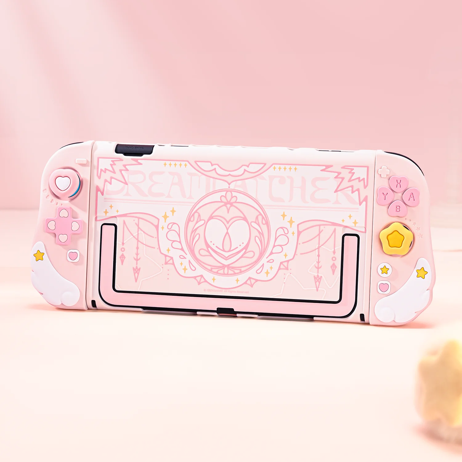 Star Wings Dock Charger Silicone Protector For Nintendo Switch 2/NS Oled Hard Case Joycon Soft Grip Shell Thumb Stick Cap Cover