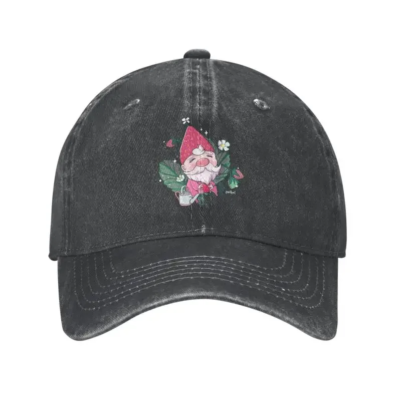 Classic Cotton Strawberry Gnome Baseball Cap for Women Men Breathable Dad Hat Sun Protection