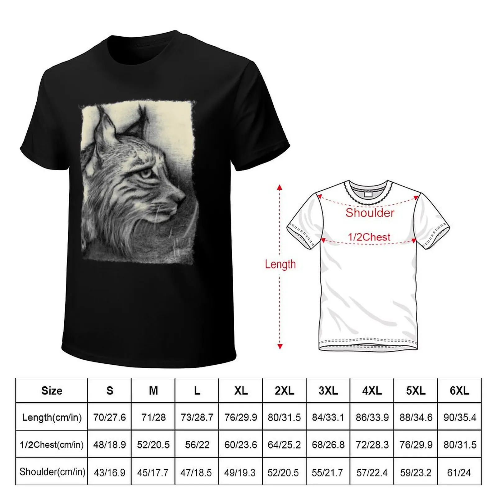 Iberian Lynx T-Shirt graphic t shirt vintage kawaii clothes vintage anime shirt oversizeds mens champion t shirts