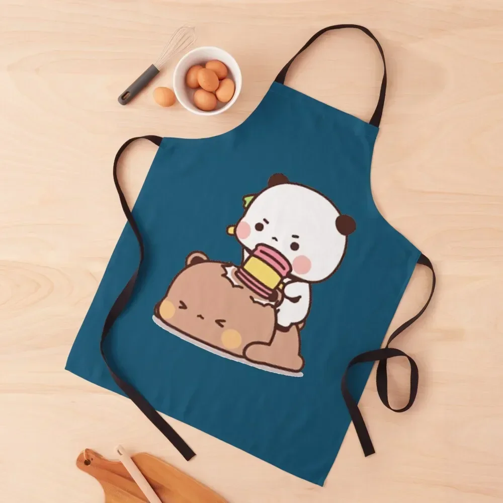 

Panda And Brownie Bear Couple Apron Kitchen For Women Kitchen Cleaning Products For Home chef costume Apron