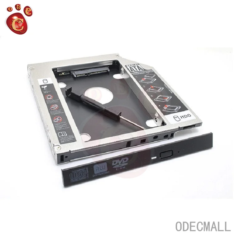 알루미늄 Optibay SATA 3.0 하드 디스크 드라이브 박스 인클로저 DVD 어댑터, 노트북 CD-ROM T01 용 2.5 SSD, DM DW95S HDD 캐디, 9.5mm, 12.7mm