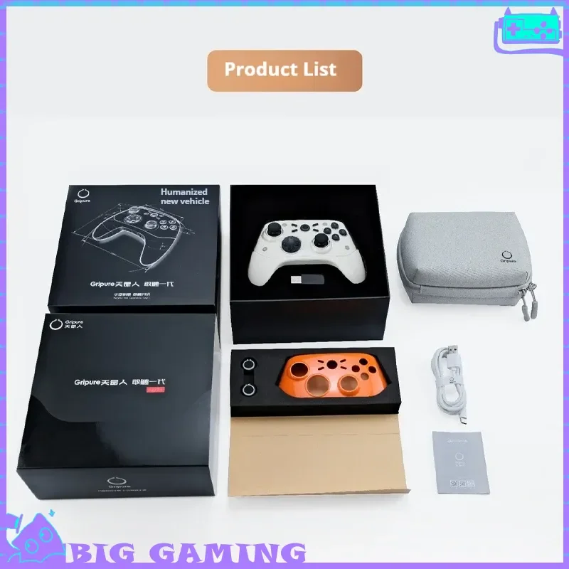 

Gripure Game Controller 2.4g Tri-Mode Wireless Bluetooth 8k Capacitive Joystick Ergonomics Switch Pc Steam Accessories Gamepad