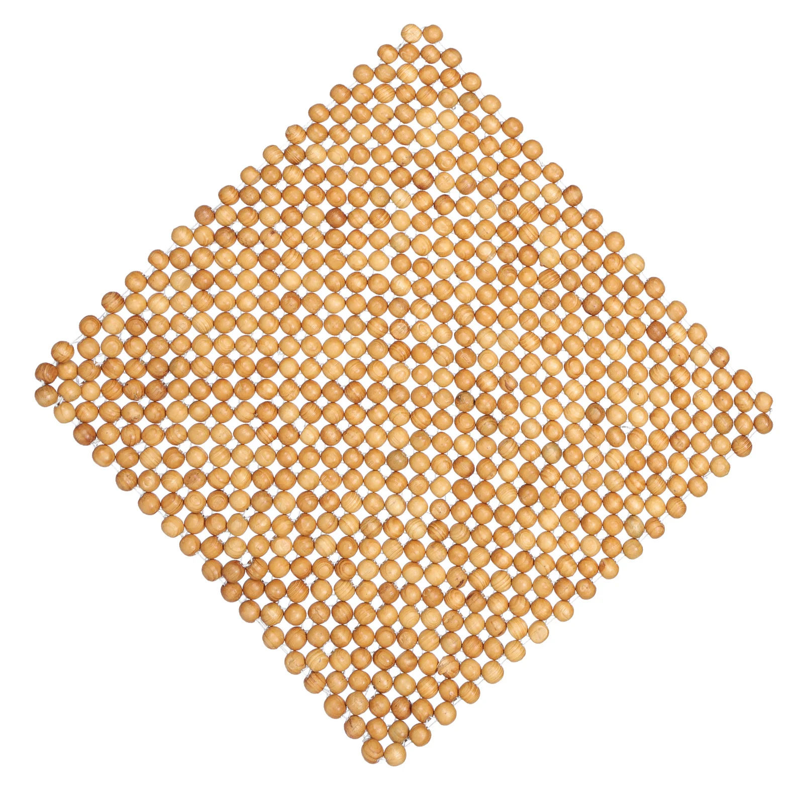 

Beaded Seat Cover Square Cooling Car Seat Cushion Protector Wooden Beads Classic Comfortable Ergonomic Design for Driving