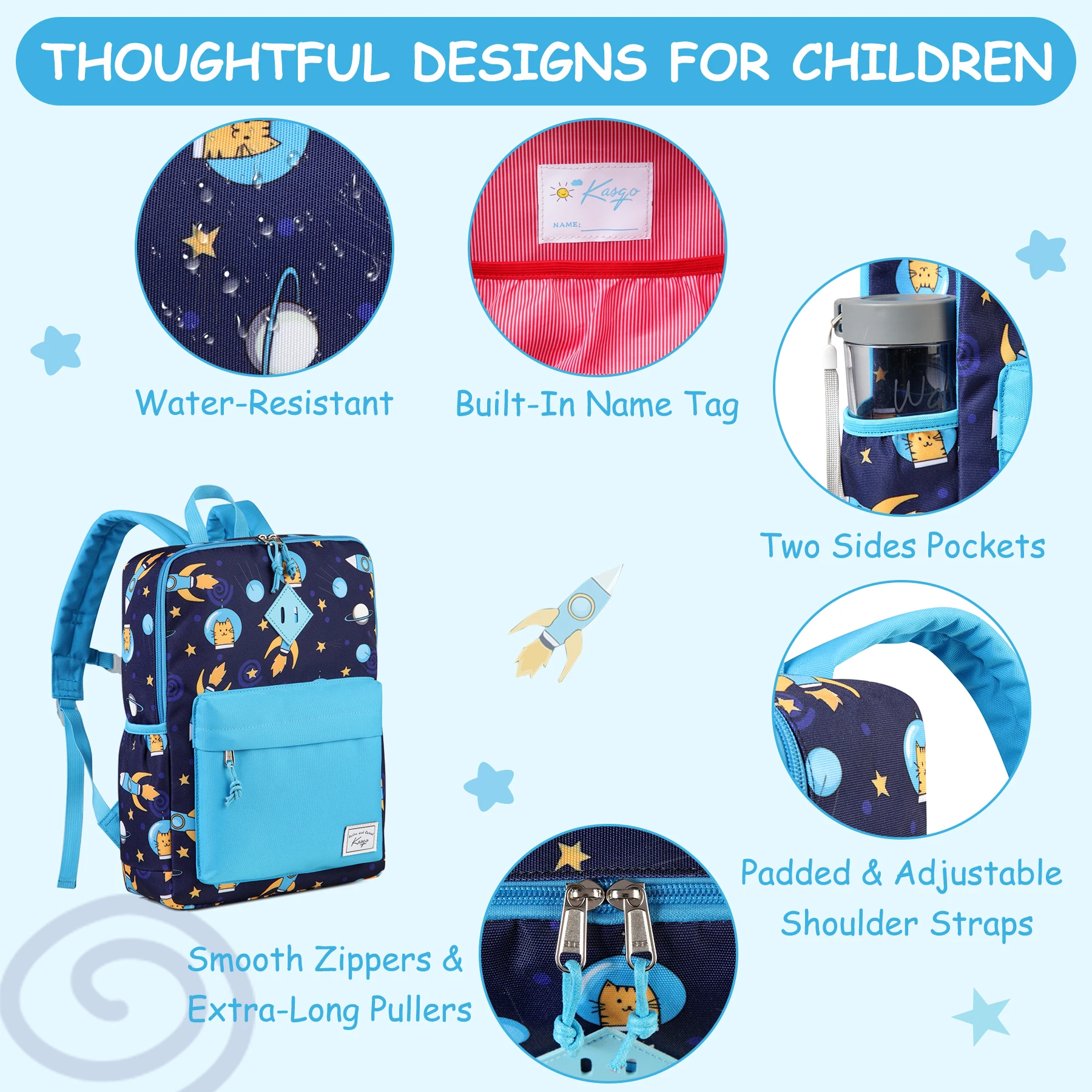 Toddler Backpack, Lightweight Kids Backpack Cute Unicorn School Bag for Girls Preschool School Rucksack Bookbag for Kindergarten