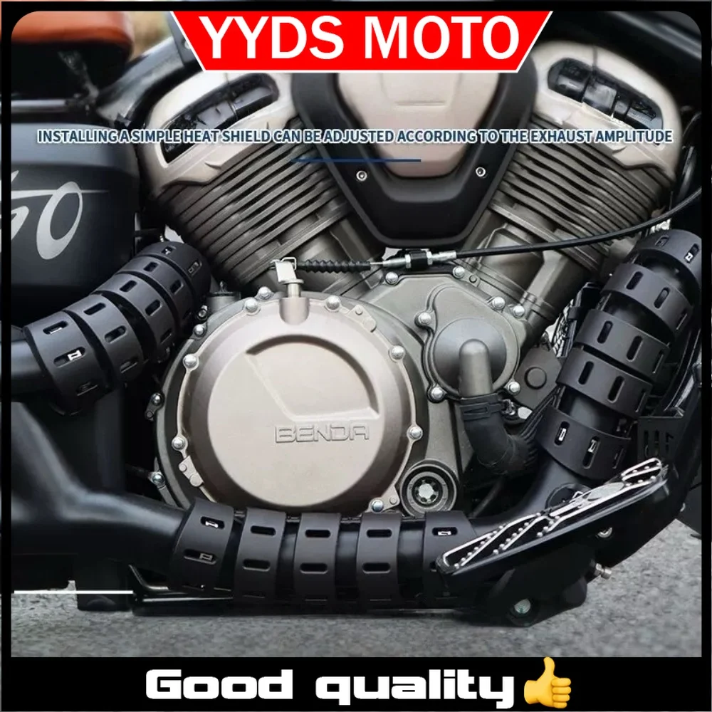 

【Good quality】Suitable for QJMOTOR BENDA motorcycle exhaust pipe anti-scalding cover heat insulation cover