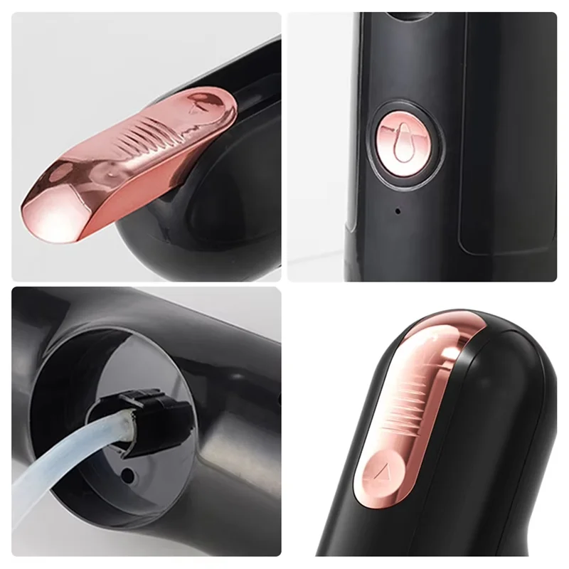 ABKS-Electric Water Pump Retractable USB Charging Quick Water Discharge Ease Of Use For Bottled Water White Silver