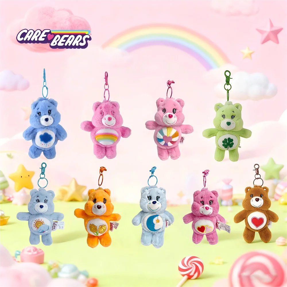 LLavero de oso oceánico con licencia oficial de Carebears, buena suerte, doble flor, onda de luz, buenos sueños, 1 ud.