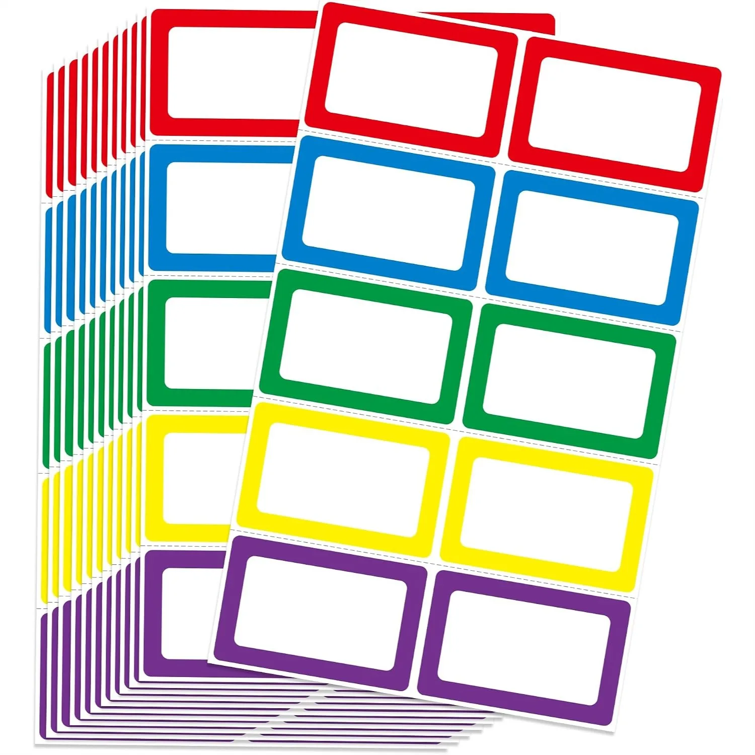 200 Name Tags Stickers 3.5x2.25 Inches with Perforated Line for School Office Home Blank Labels
