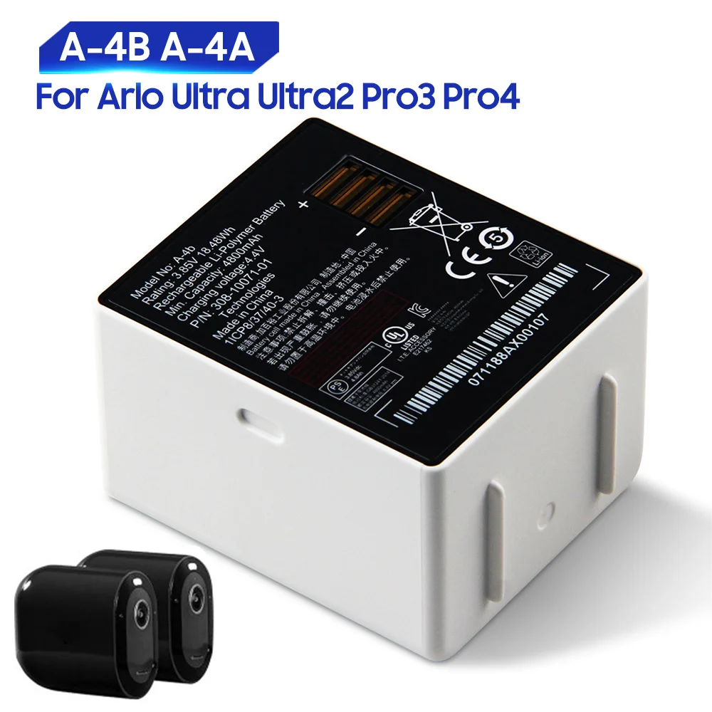 Original Replacement Battery For Arlo Ultra 2 Pro 3 Pro 4 Pro4 Pro3 A-4A A-4B Rechargeable Camera Battery 18.48Wh