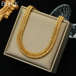 EILIECK 316L Stainless Steel Gold Color Thick Chain Choker Necklace For Women New Punk Non-fading Jewelry Gift Party Wedding