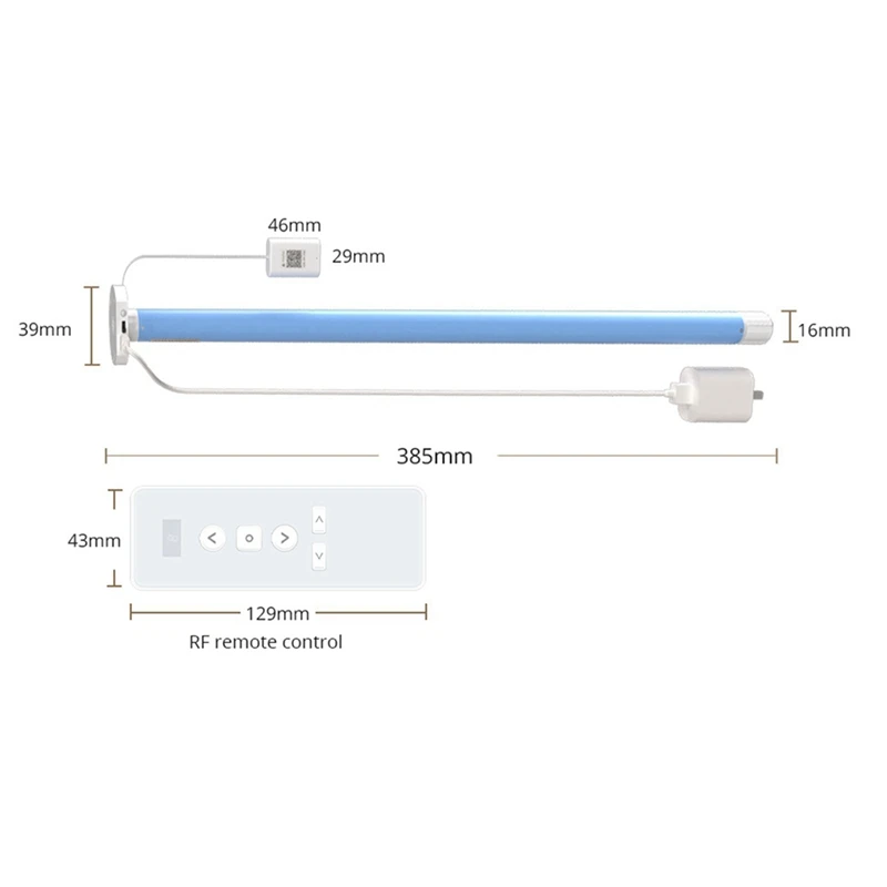 Wifi Smart Roller Shade Blinds Motor Plug-In For 17Mm/20Mm/25Mm/28Mmmm Tube Curtain Tubular Motor EU Plug Motor With R9