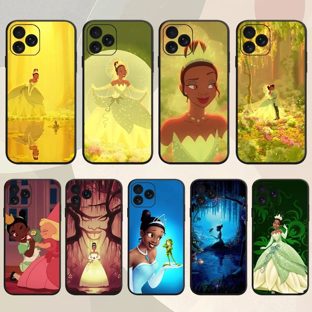 

MINISO Disney Tiana Princess and Frog Phone Case For iPhone 8 14 Mini X 15 XS 12 MAX 11 13 Xr Pro Plus Shell