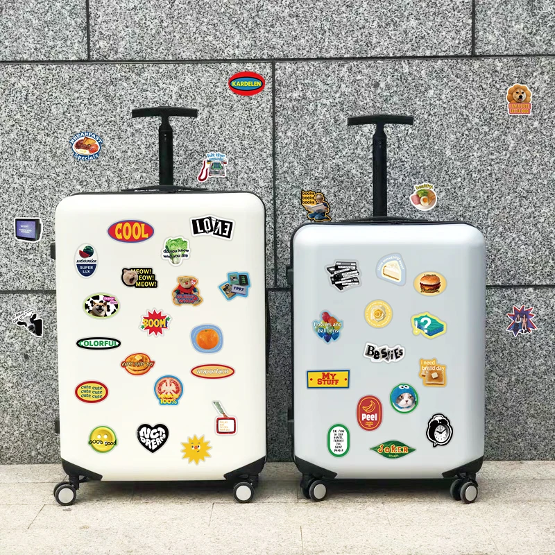 60pcs Retro Style Stickers Cartoon Graffiti Aesthetic Decals For Phone Laptop Skateboard Suitcase Guitar Waterproof Stickers