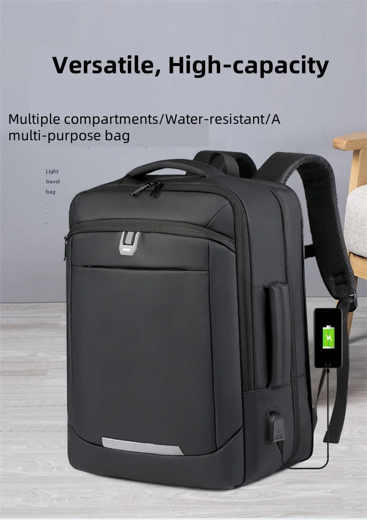 17 Inch Business Laptop Backpack Waterproof Notebook For Men School Book Bag Expandable Multifunction USB Charging Man Backpacks