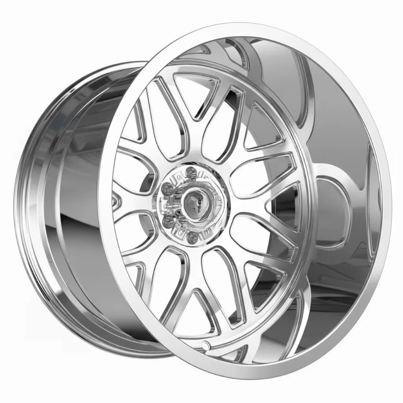 

Off-Road Forged Wheel: Deep Dish Mesh, Silver/Gold Two-Tone, Fits Fuel/Moto Metal, 20x12/22x14, 8x165.1/8x170 Heavy Duty Specs