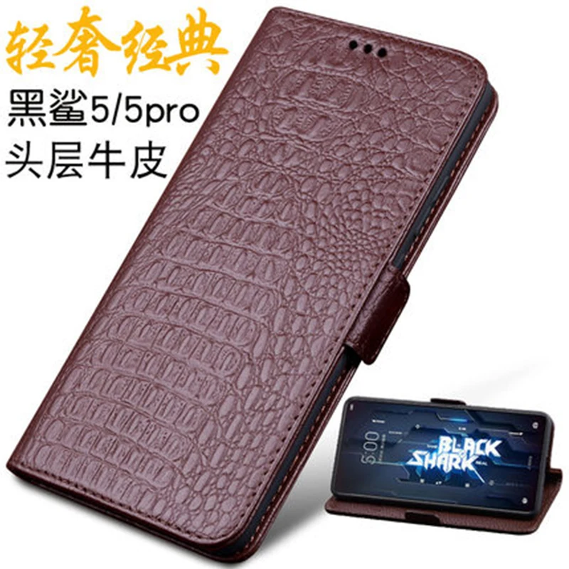 

Fashion Genuine Leather Case for Black Shark 5 Business Flip Magnetic Phone Cover for BlackShark 5pro funda skin bag blackshark5