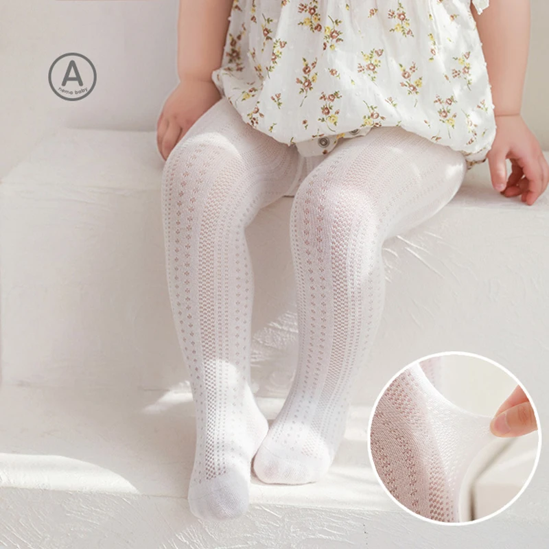 

Baby Mesh Body-Stocking Leggings Socks New Summer Toddler Solid Elastic Long Dance Pantyhose For Girl Cotton Boneless Socks 0-8Y