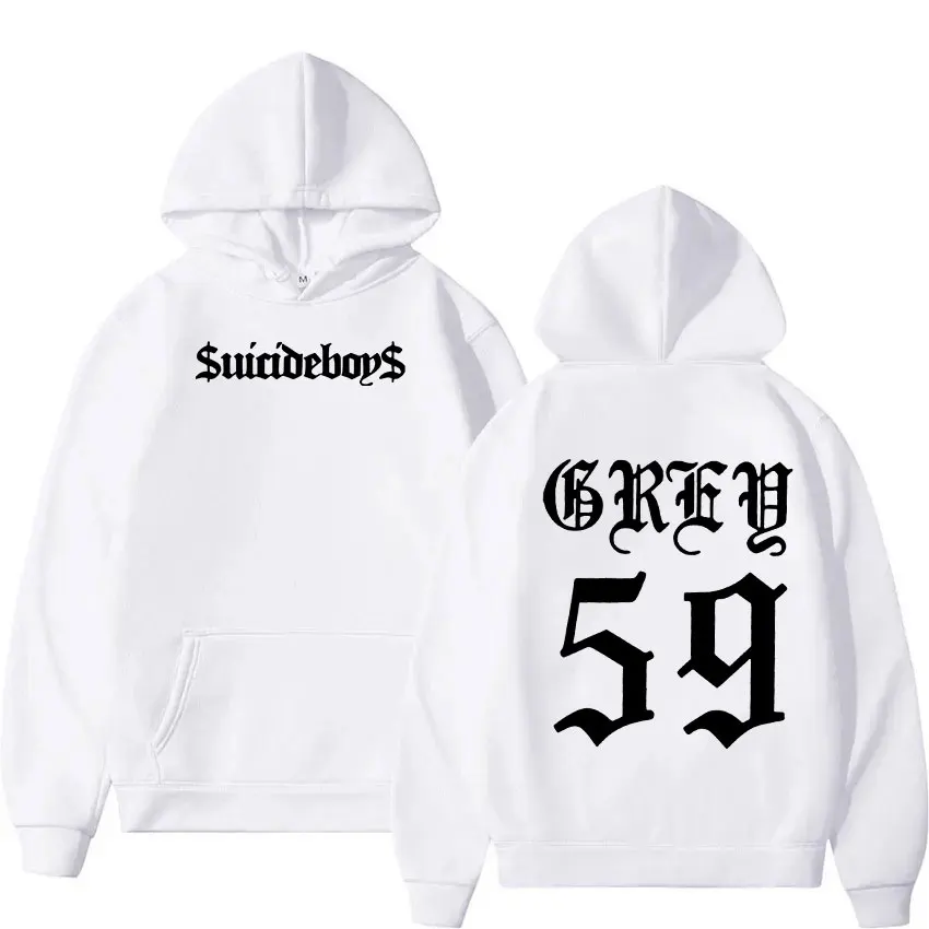 Rapper Suicideboys G59 Mark Print Hoodie Men Women Retro Long Sleeve Fashion Sweatshirt Casual Fleece Pullover Oversized Hoodies