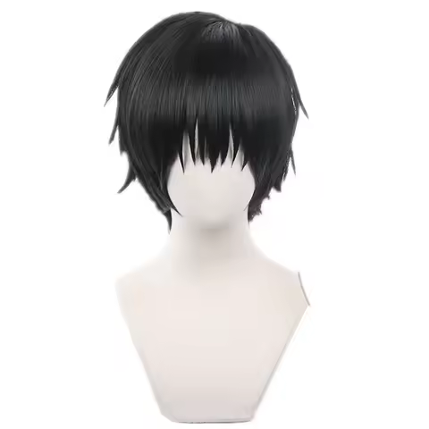 Short Black Men's Anime Role Play Wig Toji Fushiguro Jujutsu Kaisen Synthetic Fiber Cosplay Costume Wig