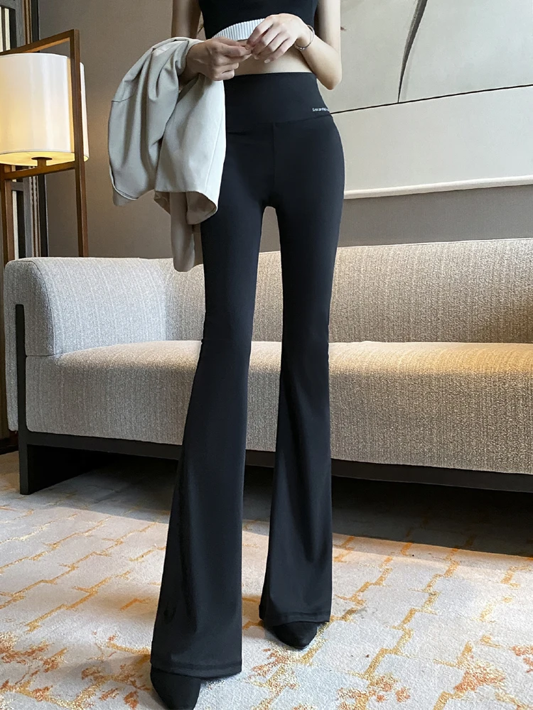 Hohe Taille Ausgestelltes Hosen frauen Casual Hohe Aufstieg Abnehmen Butt Heben Größere Lose Leggings Herbst Neue Sle Pendeln Sle