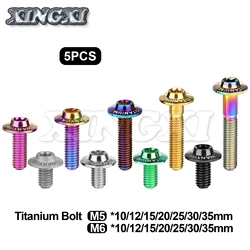 Xingxi Titanium Bolt M5 M6x10/12/15/20/25/30/35mm Butterfly Torx Head Ti Screw for Bike motorcycle 5PCS
