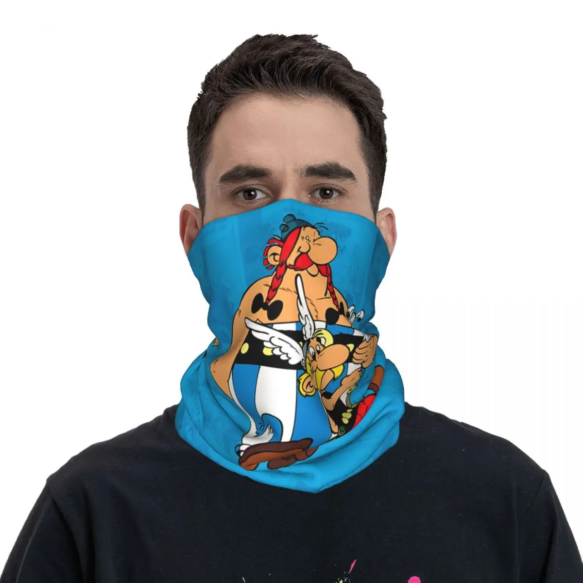 Couvre-cou bandana drôle pour hommes, écharpe ronde imprimée, multi-usage, cyclisme, équitation, mince, unisexe