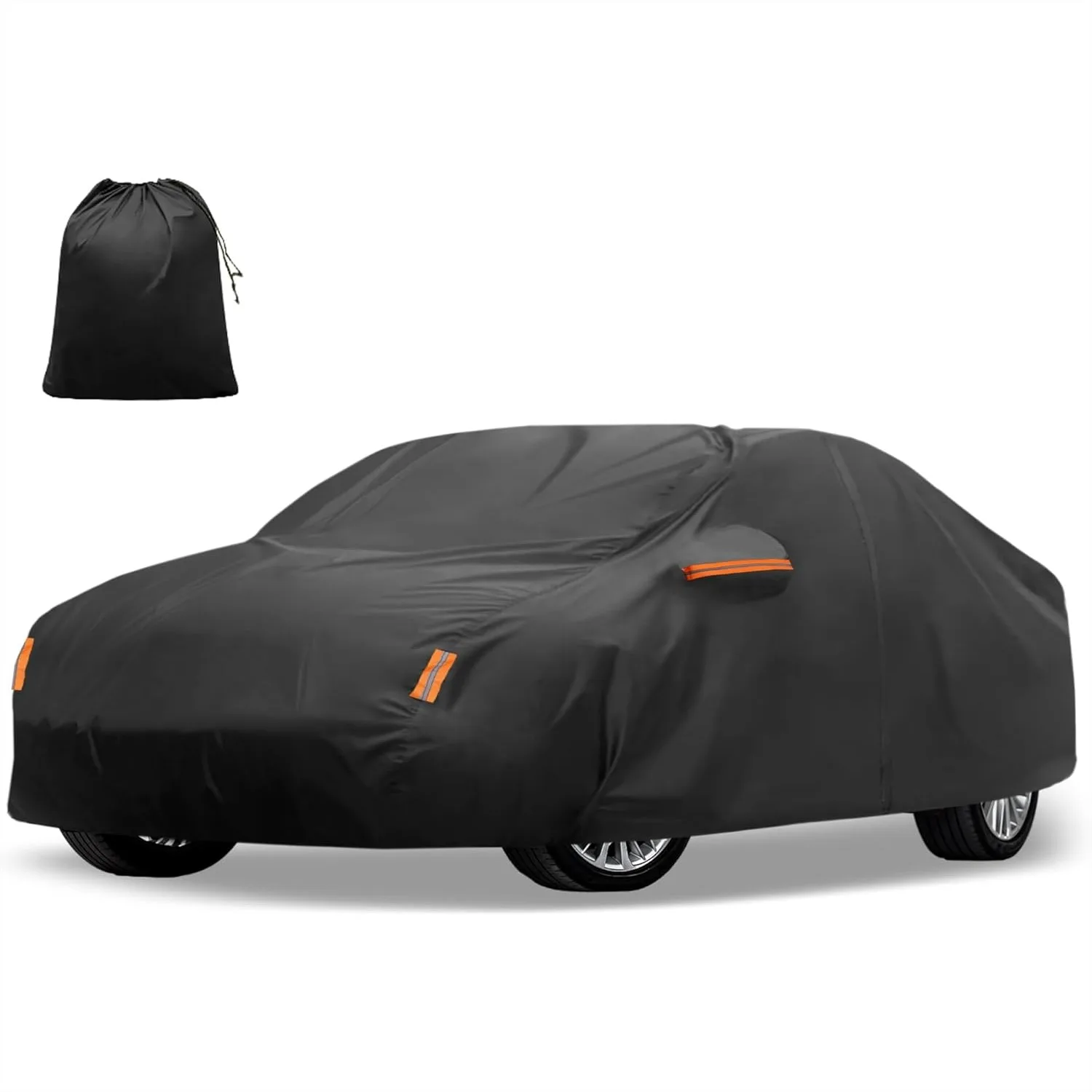 

210D-PU Car Cover for Toyota Camry 2007-2022 All Weather with Door Zipper and Reflective Strips