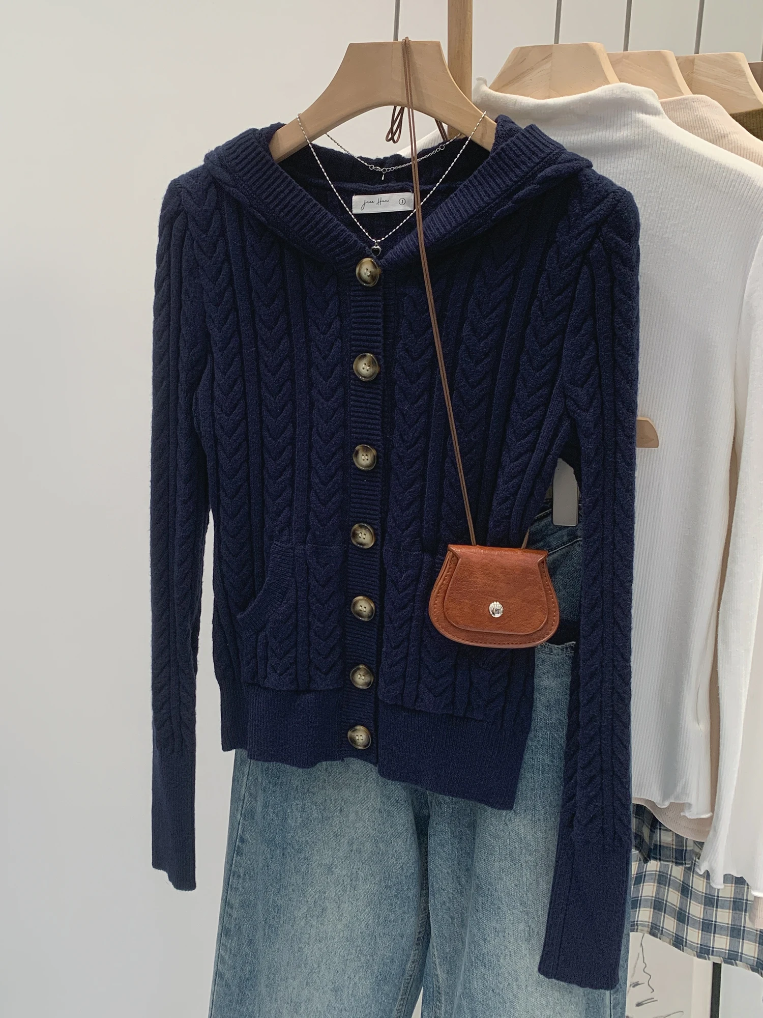 Soft Cozy Women's Knitted Hat Jacket Autumn New Style Commute Fashion Long Sleeve Polyester Fiber Nylon Fiber Base Shirt Top