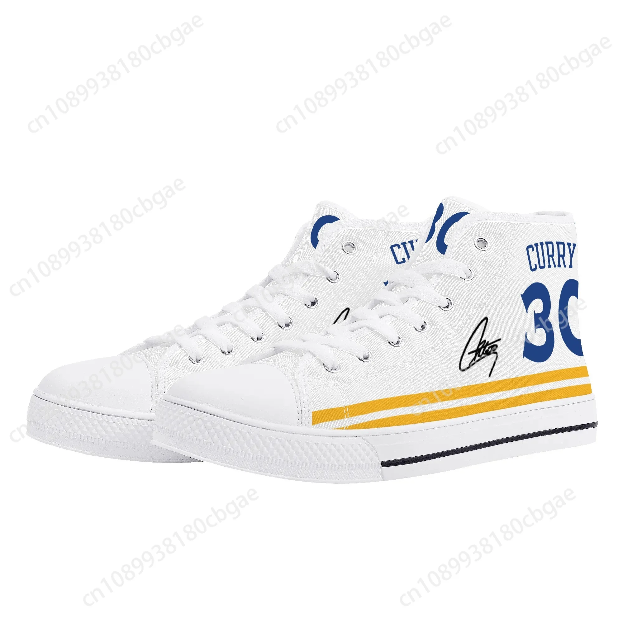 Golden basketball High Top Sneakers Mens Womens Teenager High Quality chef Stephen Curry NO 30 Canvas Sneaker Shoe Custom Shoes