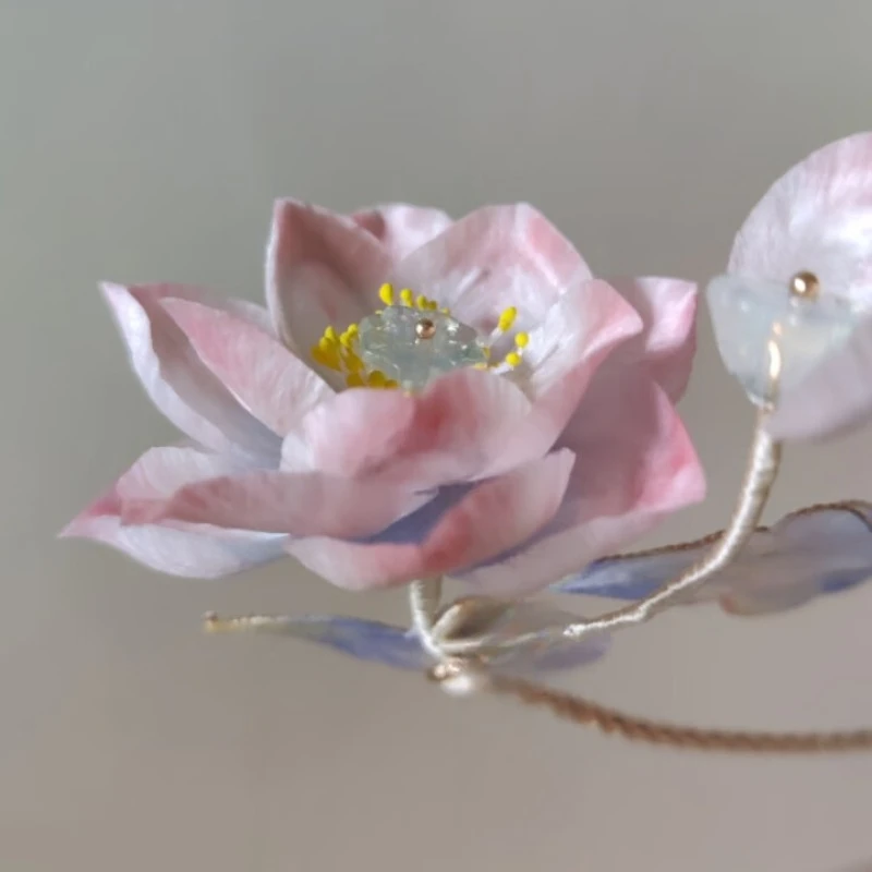 Presente acabado de broche Guofeng, grampo de cabelo de prata acabado.