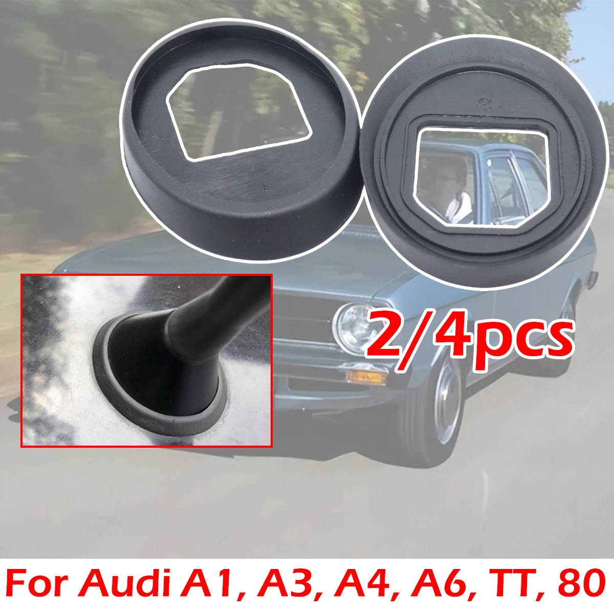 

2/4pc Roof Mast Whip Aerial Antenna Rubber Base Gasket Seal Pad For Audi A1 A3 A4 A6 TT 80 Toyota RAV 4 III Car replacement part