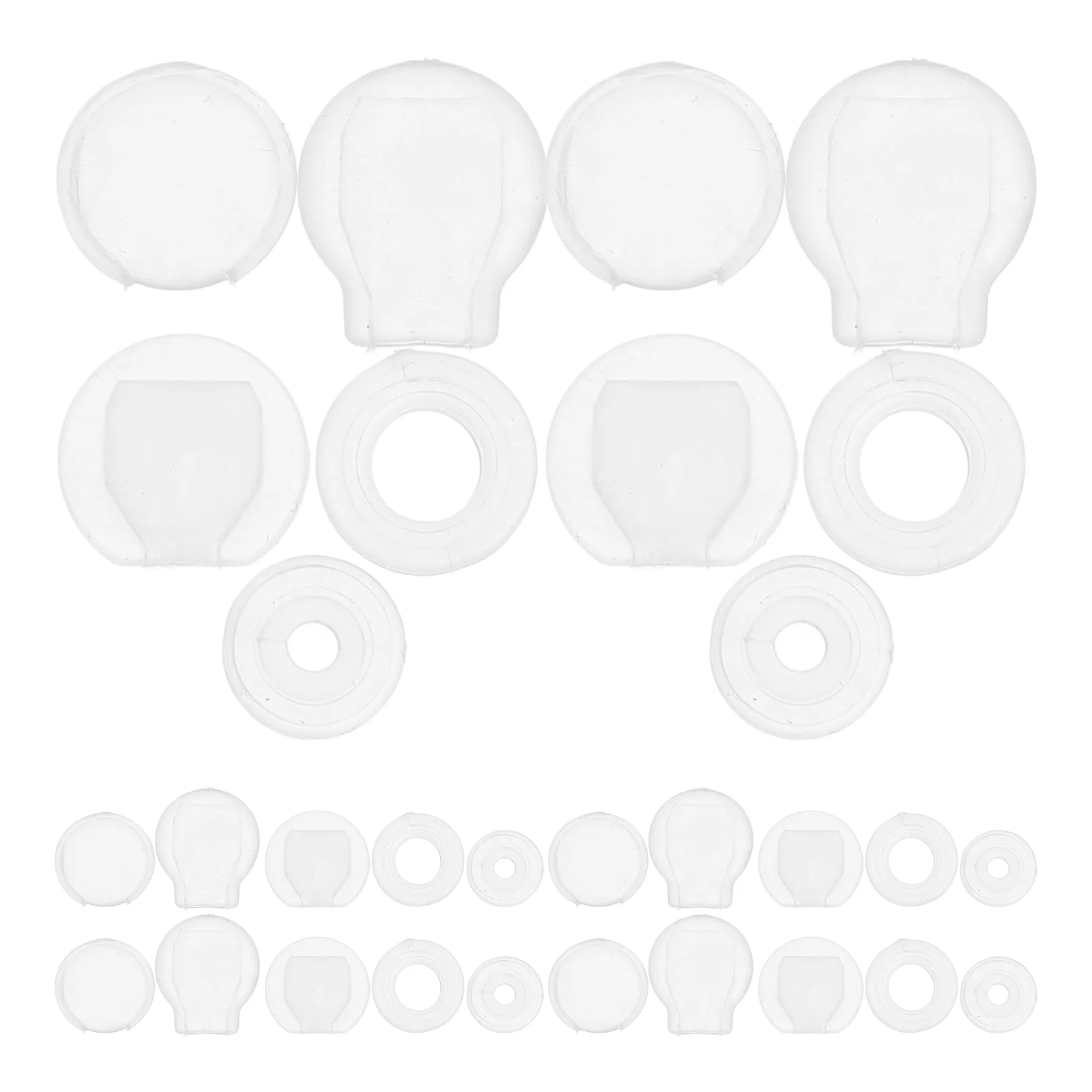 

50 Pcs Ear Clip Pain Proof Pad Nonslip Silicone Earring Cushions Soft Transparent Support Pads for Clips Small Earring Backs