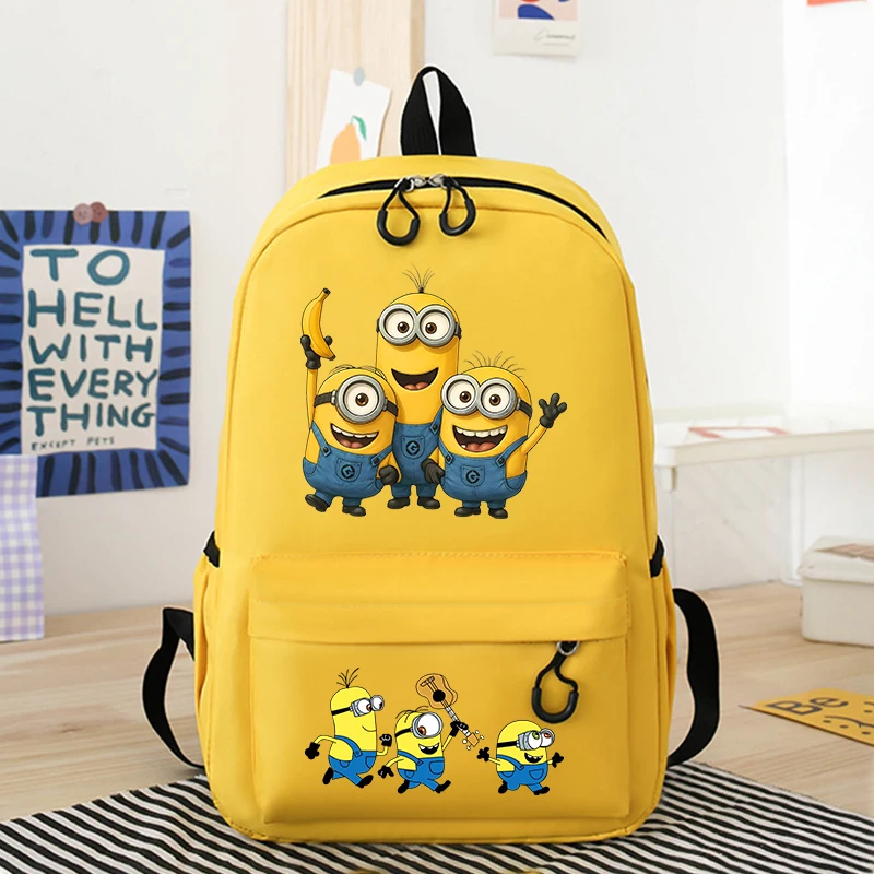 Minionses Series Teenager Schoolbags Hot Movie Merch Student Backpack Cartoon Stuart Print Primary Book Bag Funny Birthday Gift