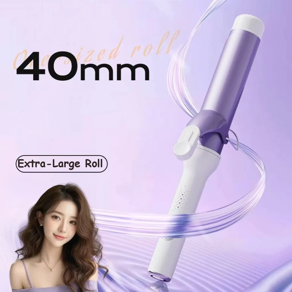 Women Professional 40Mm Ceramic Swivel Curling Iron Hair Curler Big Wave Electric Curler Hair Hair Styling Tool