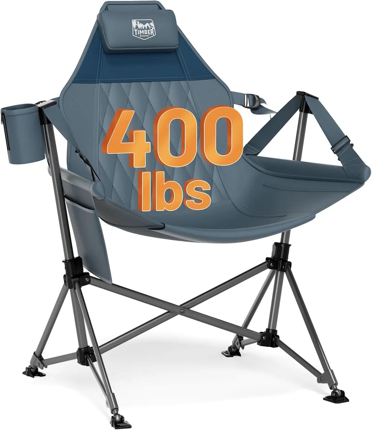 Hammock Camping Chair, Oversized Swinging Chair with Adjustable Back and Seat Height, Portable Folding Rocking Camp