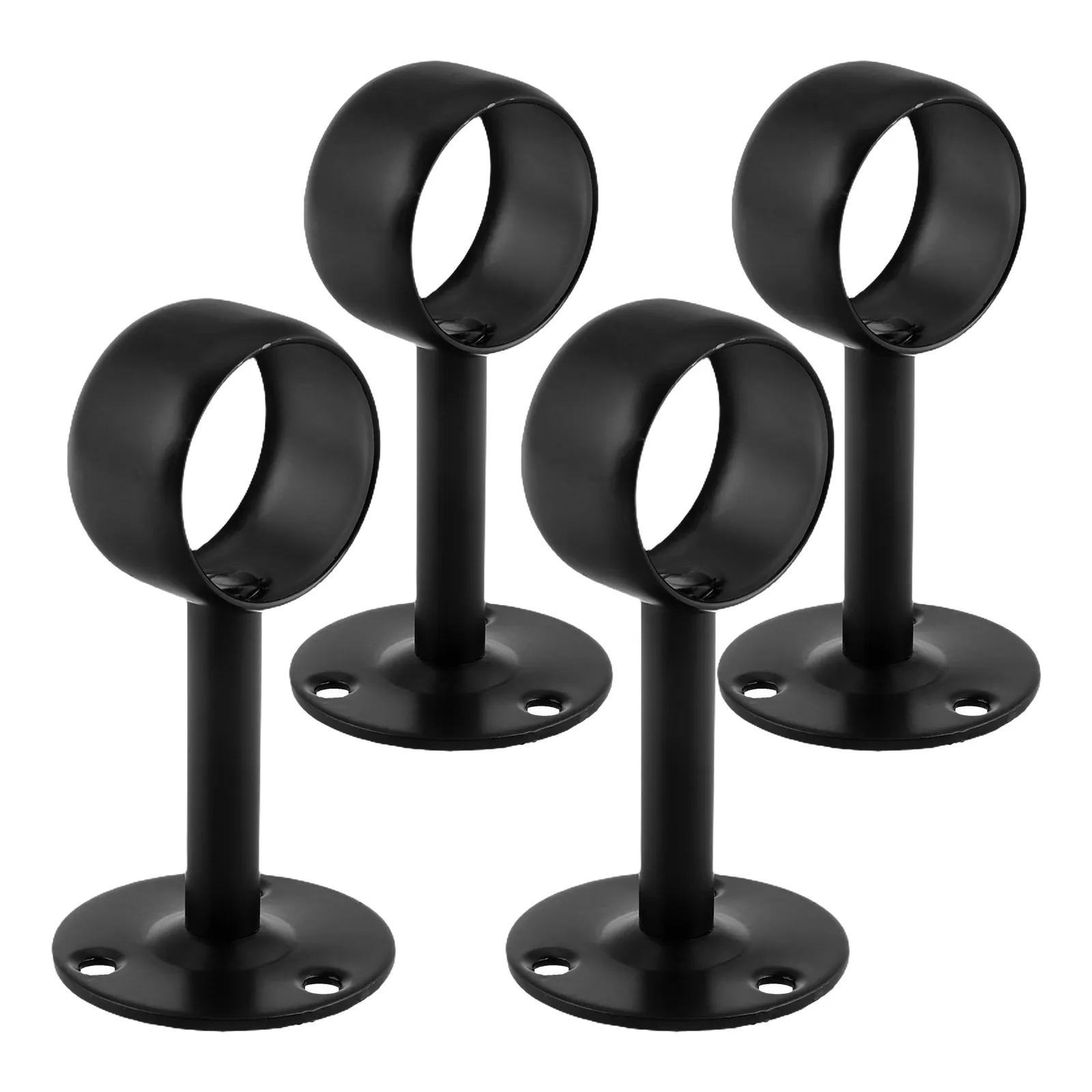 4Pcs Closet Rod Support Bracket Heavy Duty Adjustable Closet Pole Center Support for Wardrobe Curtain Shower Room