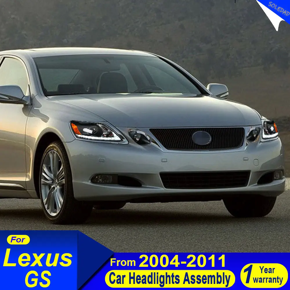 Car Headlights for Lexus GS350 Headlights 2004-2011 GS300 LED Headlight LED DRL Bi Xenon Lens High Low Beam Parkin