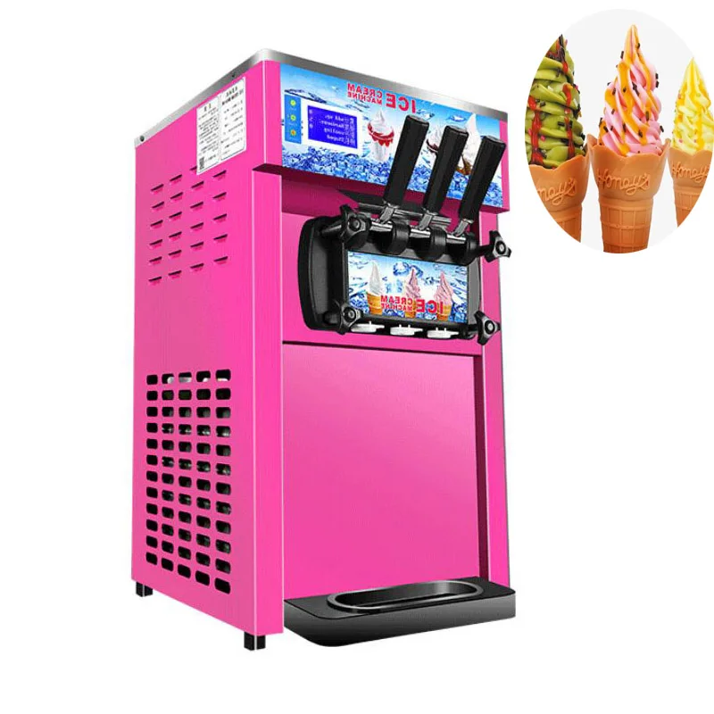 Free Shipping Electric Soft Serve Ice Cream Machine 1200W Sundae Ice Cream Machine 16L/H Cafeteria Ice Cream Shop Supermarket