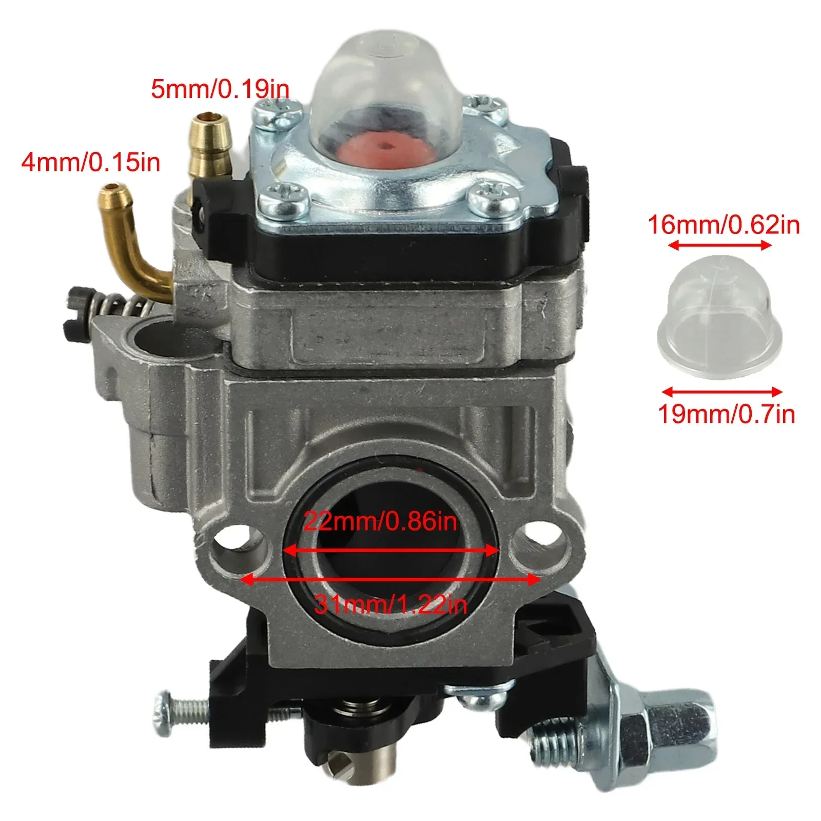 

Brush Cutter Kit 15mm Side Opening 15mm Carburetor Easy Installation Fuel Filter Included Garden Maintenance For 40-5F 44-5F
