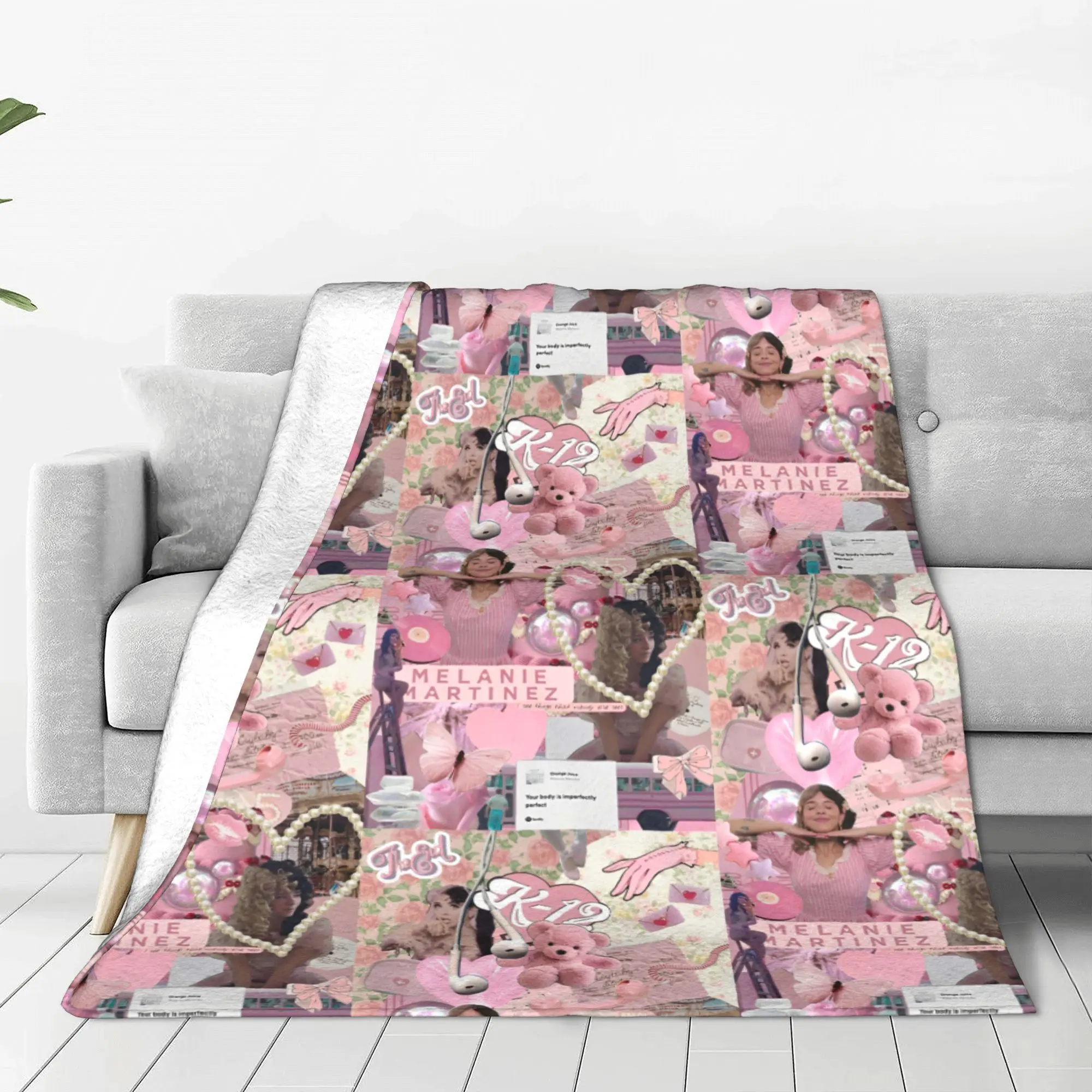 Melanie Martinez K-12 Blanket Coral Fleece Plush Summer Winter Music Multi-function Throw Blankets for Bedding Car Bedspreads