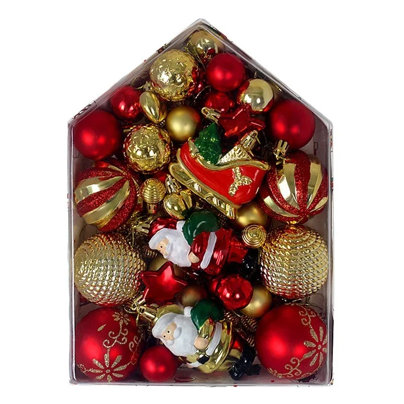 Christmas Tree Ball Ornaments 72pcs Christmas Ball Decoration Set Colorful Xmas Ball Shatterproof Hanging Tree Decor